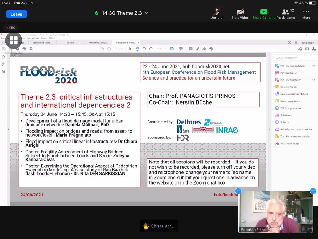 Q&amp;A for session Theme 2.3: critical infrastructures and international dependencies 2.
<a href="/floodrisk2020/">FLOODrisk 2020</a>