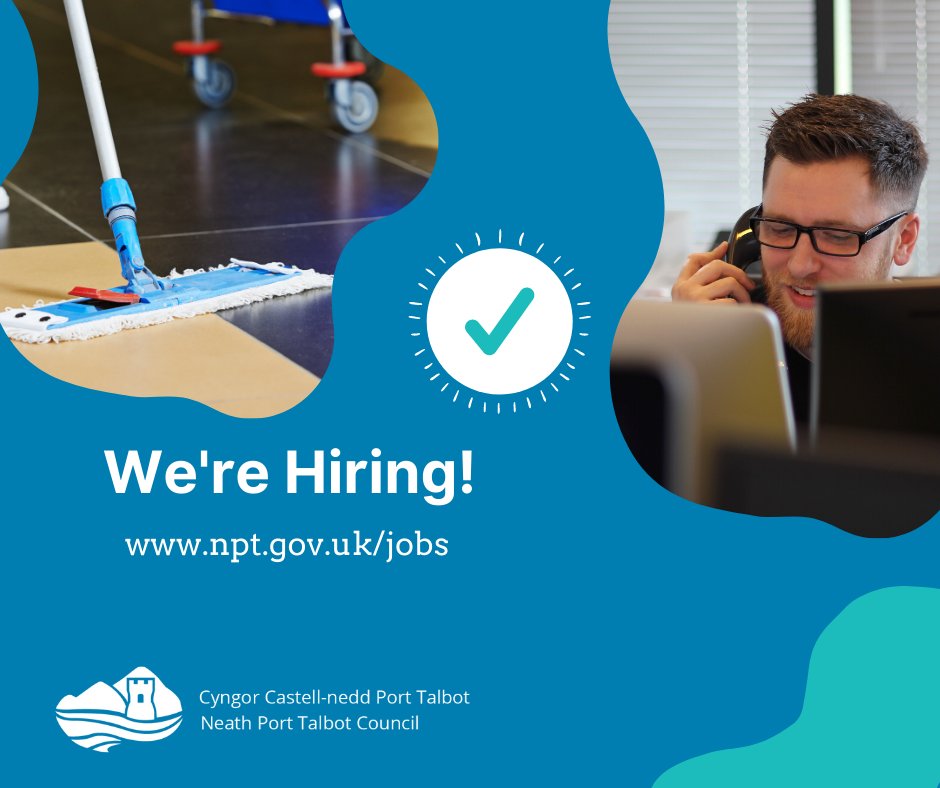NPTCouncil's tweet photo. Would you like to work for us? We have a number of job vacancies available. 

Visit https://t.co/OO3Efy1IDn for more info. 

#jobsNPT #jobsNeath #nptcounciljobs #nptcouncil https://t.co/Wpv7IiBUGv