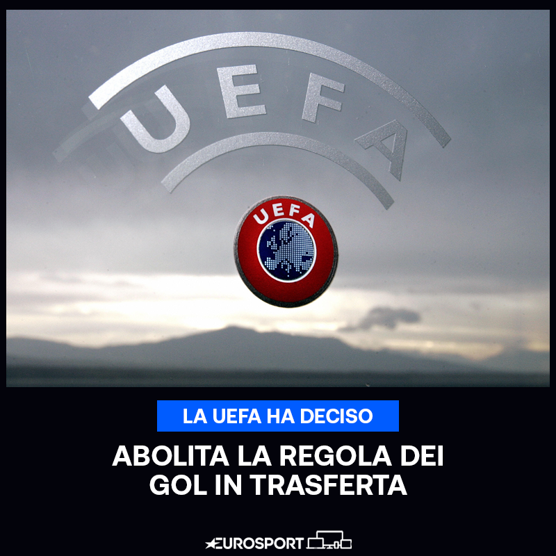 Eurosport_IT's tweet photo. Clamoroso: l'#UEFA abolisce la regola del gol in trasferta dopo 54 anni... ⚽️❌ https://t.co/QMmBUQ1vKm