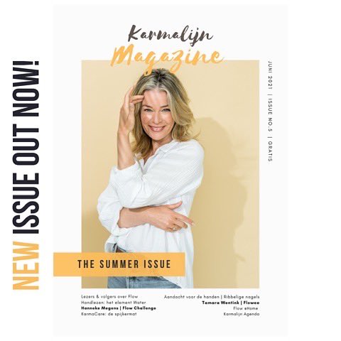 karmalijn's tweet photo. Summer is here! En het nieuwe Karmalijn Magazine the summer issue is out Now!! Het thema is Flow. 
Ik sprak 3 inspirerende vrouwen over hoe je meer flow kunt ervaren! 
Je kunt het gratis magazine hier https://t.co/zs8Mw1vFiU downloaden!
Enjoy!! ☀️ https://t.co/AUaPLFq5CE
