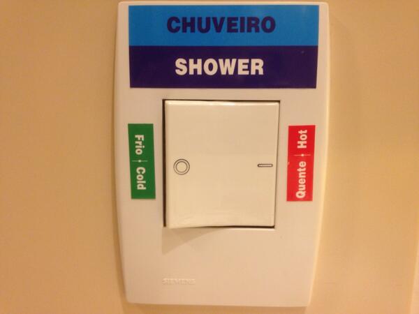 Sometimes I remember this hotel shower I had in Brazil. There really were only two options, and they delivered exactly what they promised. I worked this damn thing like a Kindergarten teacher flicking the lights to try to quiet a room. Haven't taken "warm" for granted since.