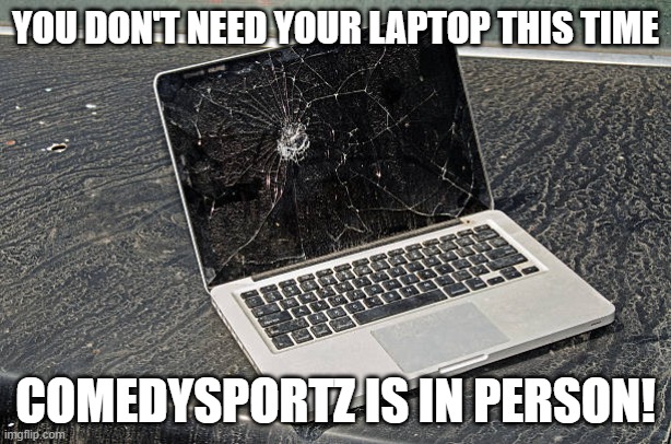 Want to see CSz live &amp; ✨in-person✨ again? You can this Saturday! 🎉 It's our first match back!

We'll be rocking the @TheatreElision at 7:30pm. Get your tickets now &amp; remember what it's like to laugh next to other people who are also laughing!

tempotickets.com/event/RatnEf/2…
