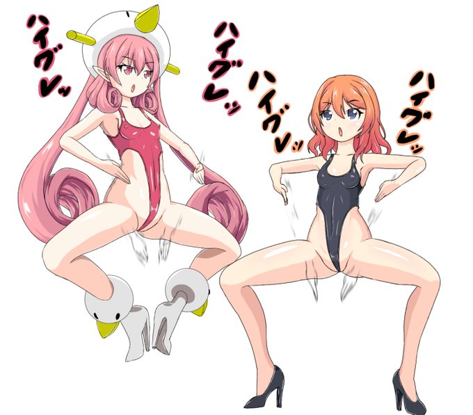 ハイグレ洗脳された悪党たち描きました 