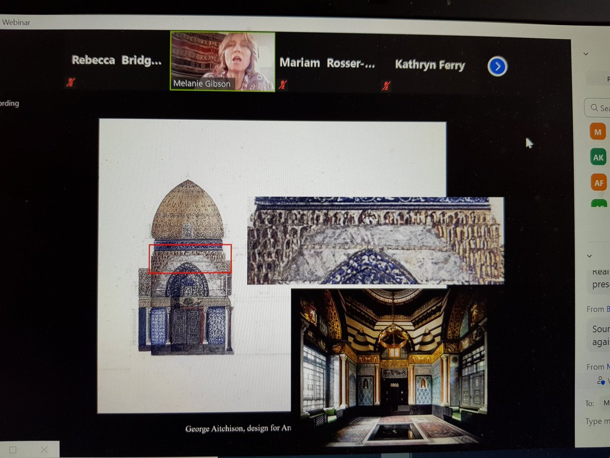 IslamSSN's tweet photo. @MJSGibson discussing range of influences from the Middle East on #design @LeightonHouse_  Arab hall built in 1877 @ace_national https://t.co/Mlsubzccnp