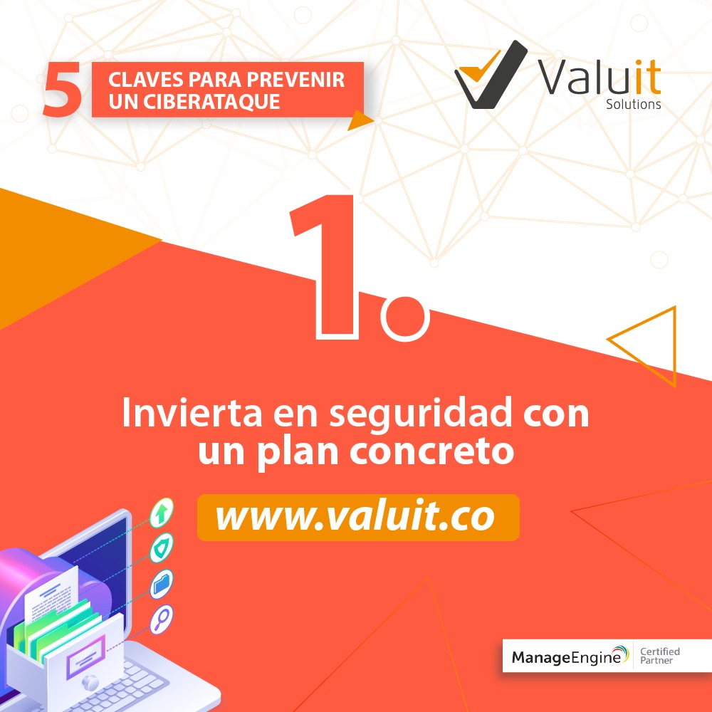 valuitsolutions's tweet image. ¿Información en riesgo? Te asesoramos para crear un plan de seguridad completo, que incluya los softwares que tu empresa necesita. Conoce #Log360,  #PasswordManagerPro #PatchManagerPlus y todas las soluciones que  @ManageEngineLA ha creado.👉valuit.co 
#FelizJueves