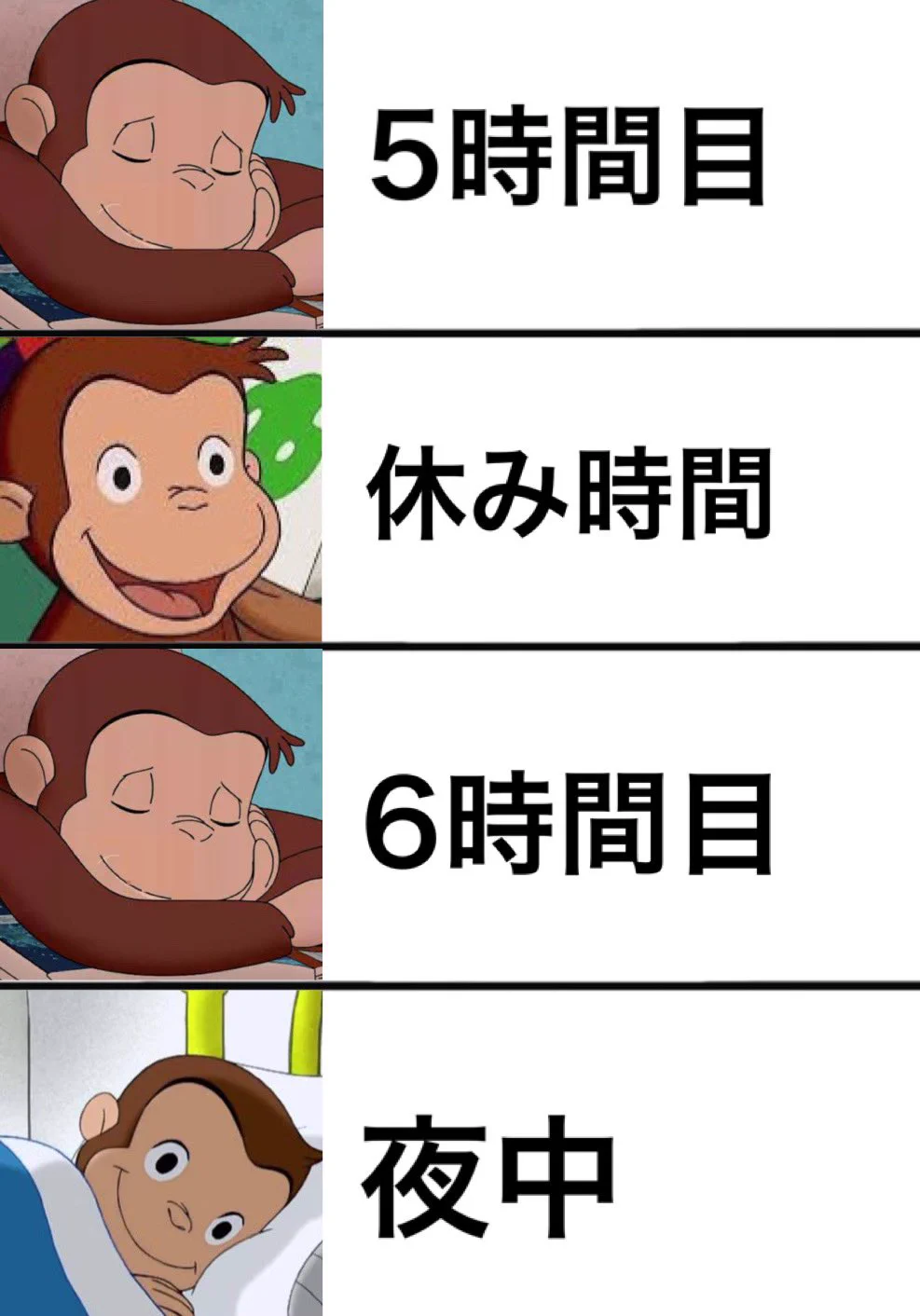 共感しかない！？眠くならない時間帯は休み時間と夜だけｗｗ