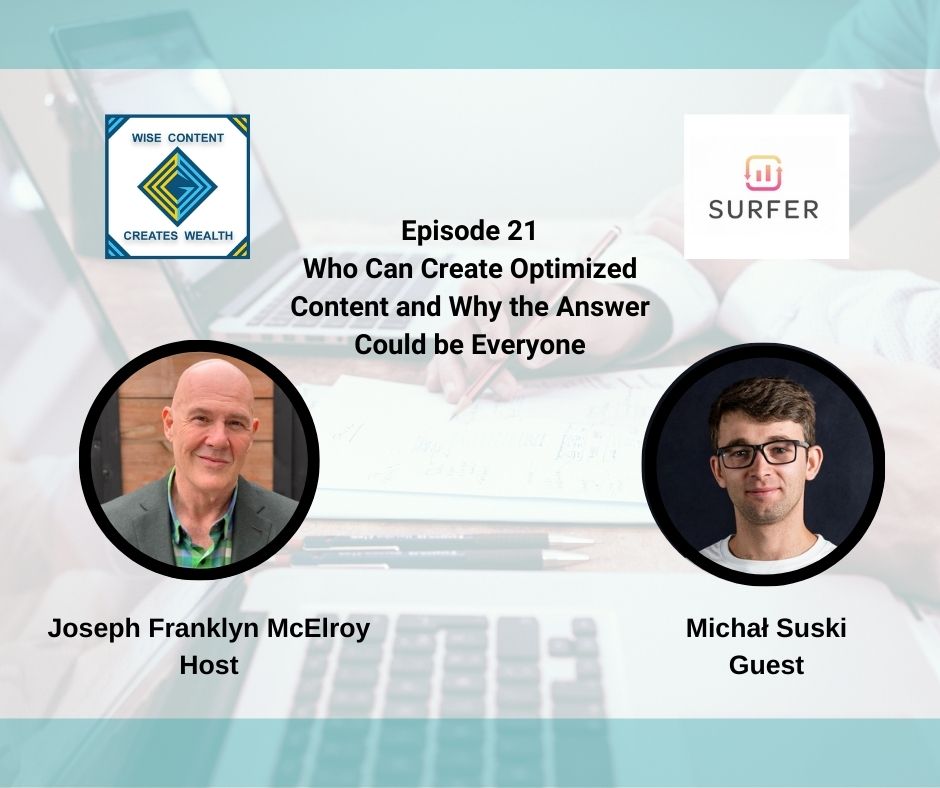 Time for a New and Fresh Episode!📣📣

Join our live podcast tomorrow at 1PM EST  with our guest Michal Suski, Co-founder of Surfer SEO hosted by Joseph McElroy, CEO of Galileo Tech Media.

Tune in at TalkRadio.NYC and watch the Facebook live facebook.com/wisecontentcre…