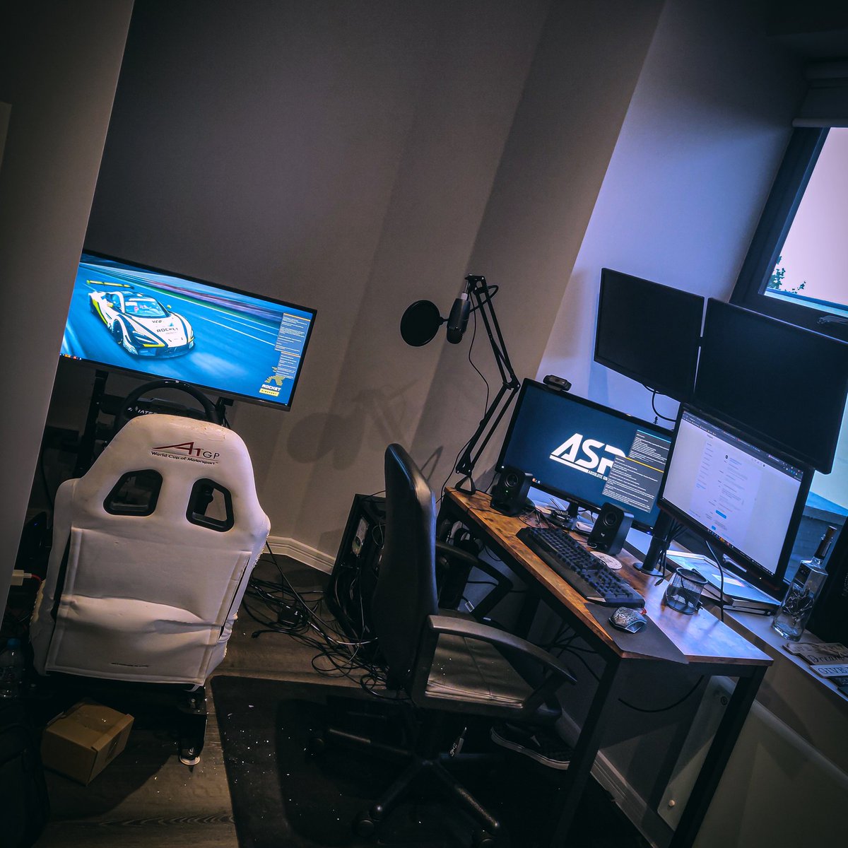 First post up for Absolute Sim Racing and time to show off our current HQ. You've got to start somewhere. Exciting things on the way so hit that follow button #simracing #eSports