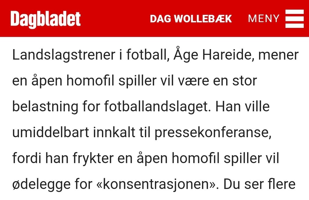 dagw's tweet photo. Åge Hareide i 2006. Han er i det minste konsekvent i sine ræva holdninger. https://t.co/vbTtweJ0Gp