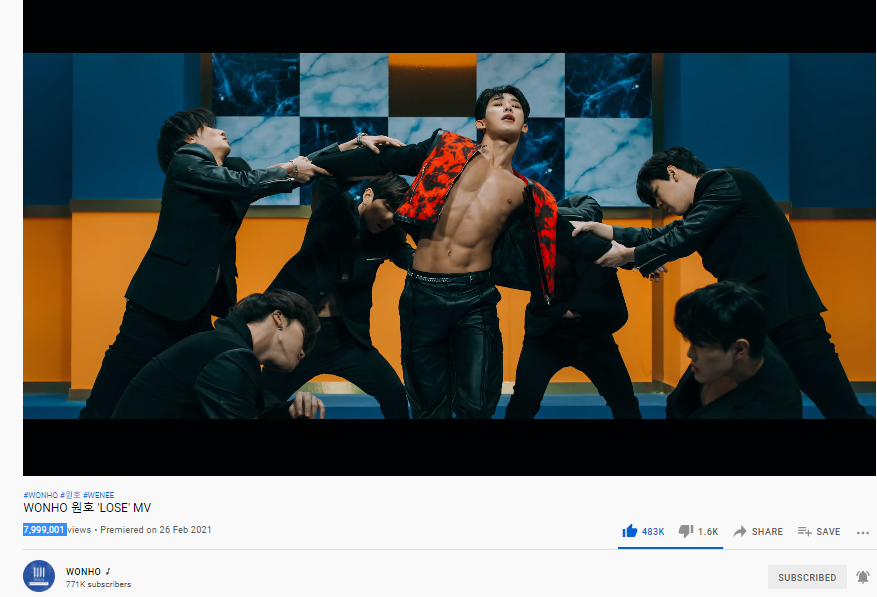MaxWeneer's tweet photo. LOSE MV
ONLY 1000 VIEWS FOR 8M!!!!
LEGGO!!
#WONHO_RETURNS
#์ํธ #WONHO #wh_strm
#WONHO_RECOMEBACK https://t.co/AvdyKLiXrs