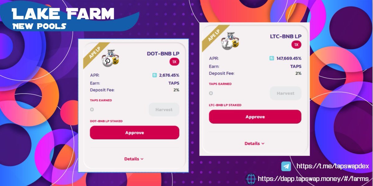 CjLedoma's tweet photo. Do you have any L1 coins?

Check out #tapswap Lake Farms and start hodling while earning $TAPS!
Invest in $DOT - $BNB LP &amp; $LTC - $BNB LP and get a high APR! on the #BSC https://t.co/6FuCbnpqtB