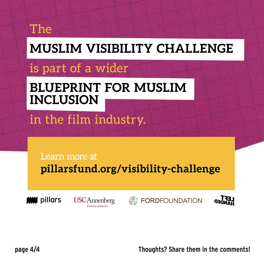 Calling on the Film &amp; TV industry to step up to the #MuslimVisibilityChallenge &amp; adopt the wider blueprint for Muslim Inclusion - pillarsfund.org/visibility-cha…