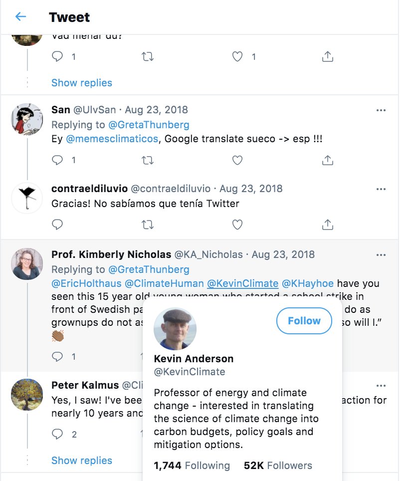 We highly recommend to read thread above, you'll start knowing what Real scientists should be telling you long, long time agoHow is connected to BFF? We remind, he initiates Greta, He is ClimateHuman. With his other BFF angelsHe starts at T network in 2017 July, first tweets: