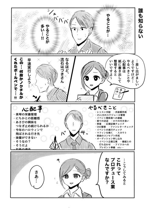 シャニPとはづきさんの落書き漫画 