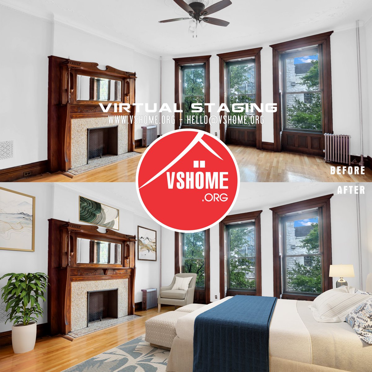 org_vs's tweet image. We spend about one-third of our lives sleeping, so creating a comfortable and tranquil sleeping space is one of the most important factor which could affect the prospective buyers' final decision.
#virtualstaging #virtuallystaged #realstates #realtors #realty #realtyphotography