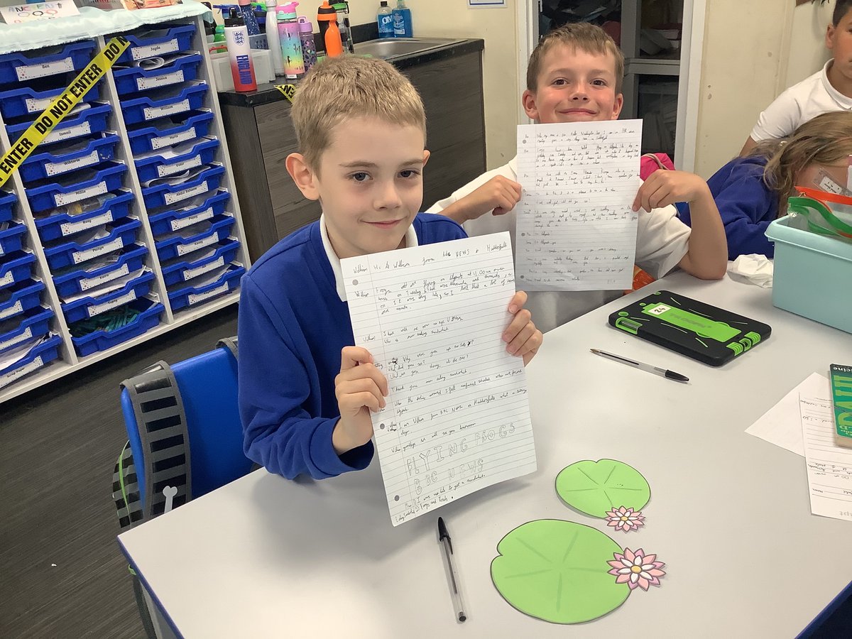 ReinwoodJuniors's tweet image. Take a look at 4L&apos;s newspaper reports and TV scripts of the strange events in the story book: Tuesday by David Wiesner. #RJSEnglish #RJSReadAllAboutIt #RJS4L