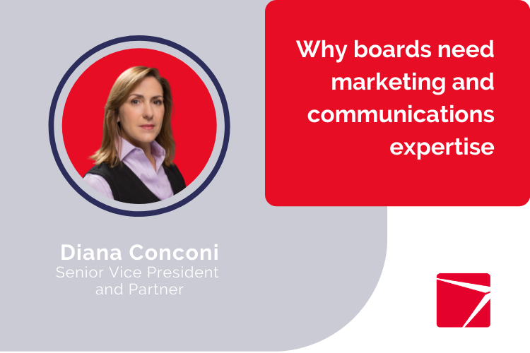 Kaiser_Partners's tweet photo. Our SVP, @dconconi, shares her insights into why boards need the expertise of marketers and communications professionals. Directors can benefit from communications training to deliver consistent messaging and understand stakeholder alignment. Read more: https://t.co/maduBZ76rC https://t.co/9mvxWbiyNF