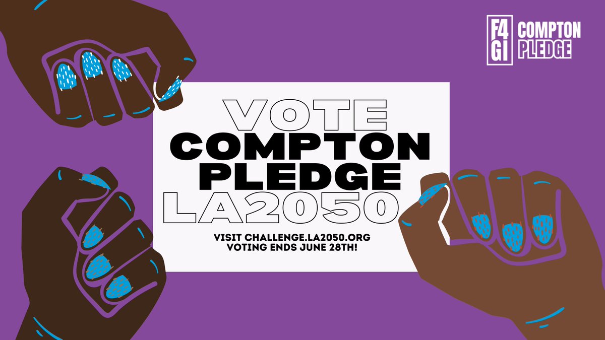 NantStudio's tweet photo. We here at NantStudios support the @ComptonPledge - a landmark guaranteed income effort. Go vote for them so they may receive a $100K grant to continue providing economic support to Compton residents at https://t.co/vXv44pE87a. You have until June 28th! #ComptonPledge #CREATE https://t.co/b5Zih914Dn