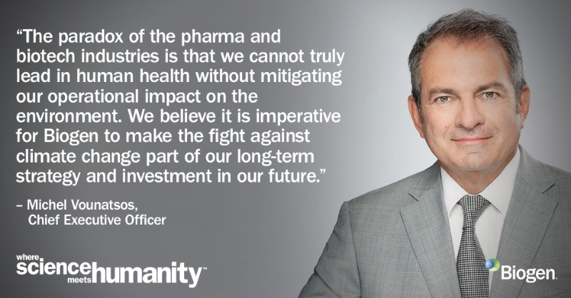 We’re proud that our CEO, Michel Vounatsos, has joined the <a href="/NHSuk/">NHS</a>’s Net Zero International Leadership Group. At Biogen, we are working to change lives not just through our science, but through our actions on climate, health and equity. Learn about our partnership with the NHS: