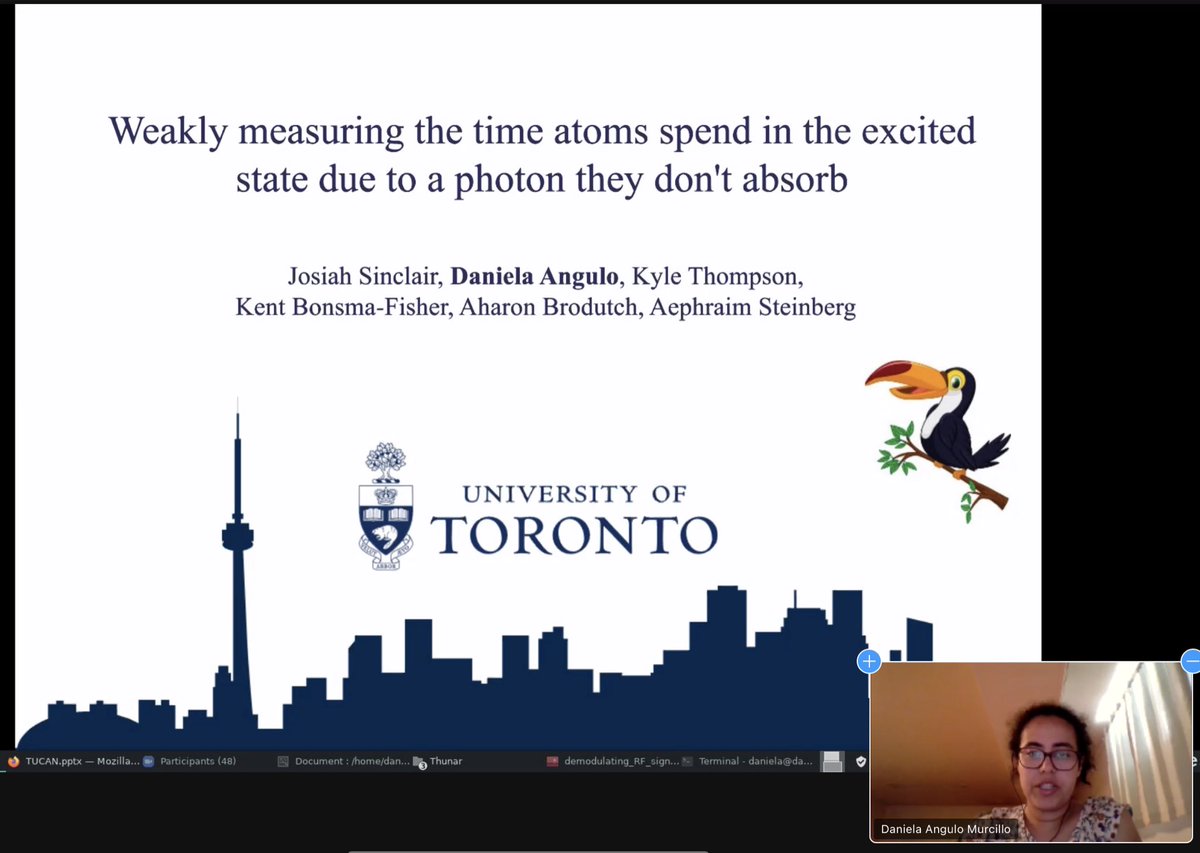 QuantumAephraim's tweet image. Daniela&apos;s up!
#TUCAN21 #UltracoldAtoms #QuantumNLO #FoundationsOfQM