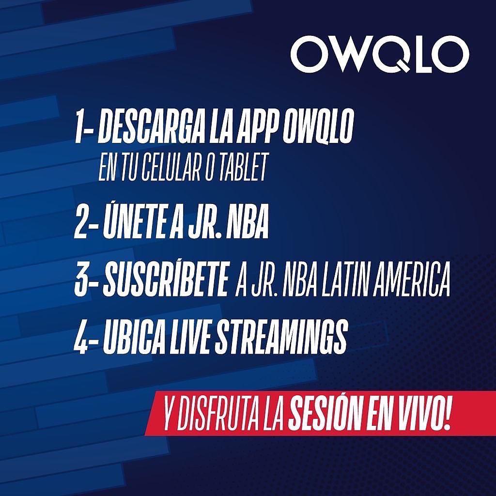 En un ratito estamos junto a <a href="/IliJimeneza/">ILIANA JIMENEZ</a> hablando sobre Toma de Desiciones, en los Clínics Coach de <a href="/jrnba/">Jr. NBA/Jr. WNBA</a> y <a href="/NBALatam/">NBA Latam</a>.

Pará poder ver la charla deben descargar la aplicación de <a href="/owqlo/">OWQLO</a>
Y suscribirse a JR NBA LATIN AMERICA.
 
Agradecidos de esta nueva oportunidad!