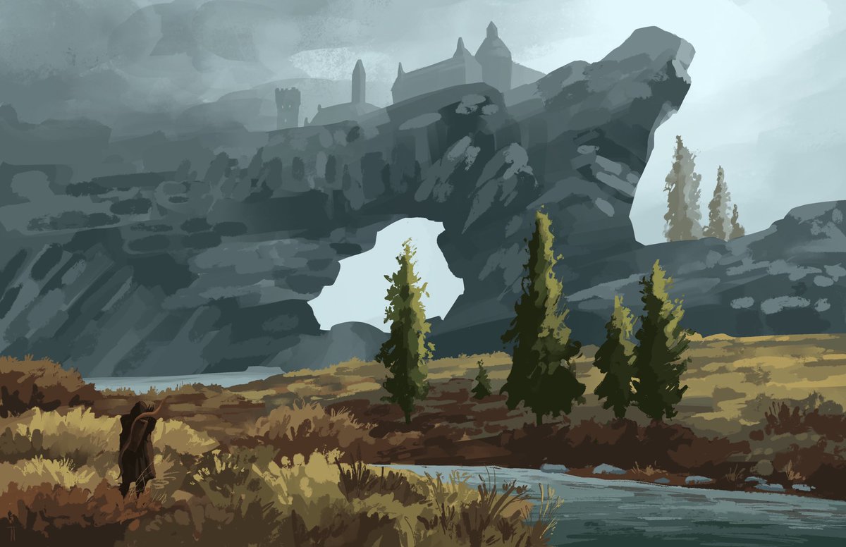 mouse_chuckles's tweet photo. Little break from color palette requests for some skyrim landscape studies! #skyrim https://t.co/5EJwGcmKiE