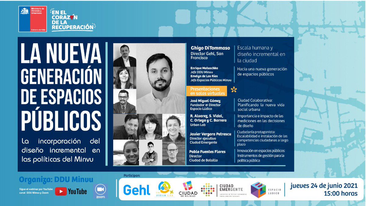 ¡Ya comenzamos! 📲 Sigue la transmisión en vivo del Webinar "La nueva generación de espacios públicos", en el que abordaremos la incorporación del diseño incremental en nuestras políticas.

👉 Ingresa a youtube.com/watch?v=AIs2KT…