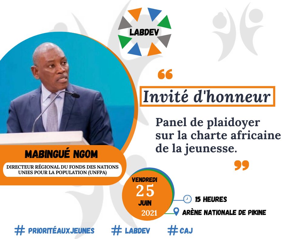 Panel de haut niveau sur la charte africaine de la jeunesse avec l’infatigable ambassadeur de la jeunesse africaine. #PrioriteAuxJeunes #PutYoungPeopleFirst #LabDev