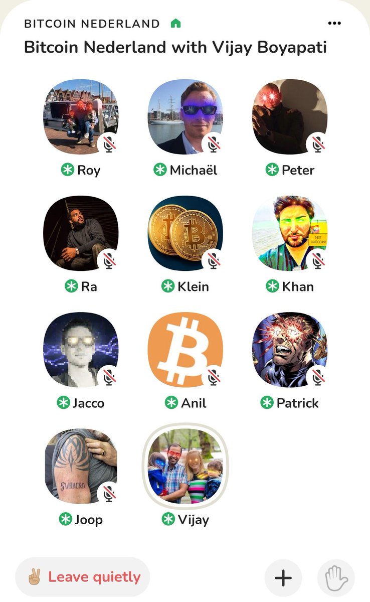 MichaelRoerade's tweet photo. Not a usual day in the life of a #Bitcoin pleb!

#Clubhouse

@real_vijay @bitcoinnederlnd https://t.co/TQJL96vB6g