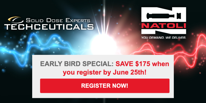 techceuticals's tweet image. Tomorrow (June 25th) is the last day to register with early bird pricing! natoli.com/techceuticals/. Join us July 20-21 for a comprehensive tablet development process training course!

#pharma #soliddose #training #event #pharmaceuticalmanufacturing