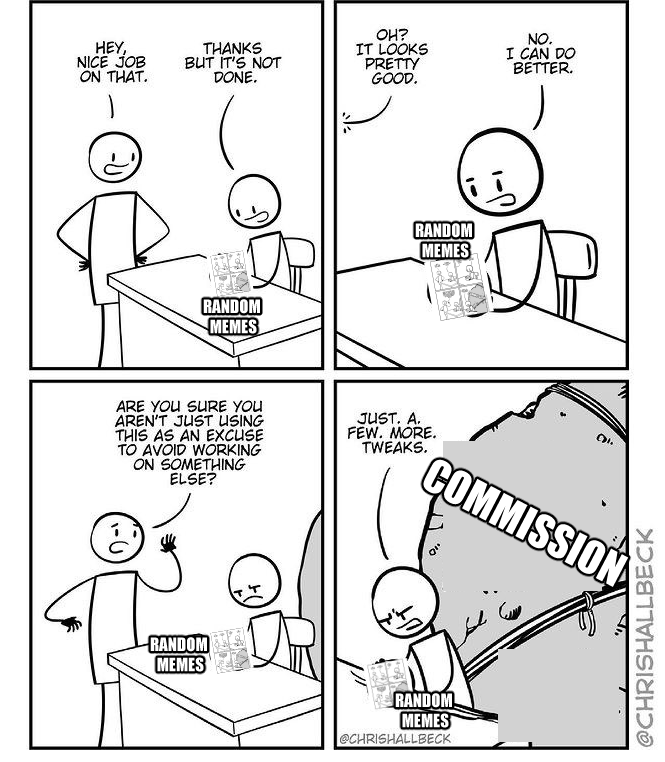 my life (original comic by @ChrisHallbeck) 