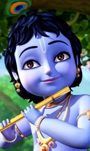 In case you are feeling low, little Krishna is here to make you feel better. 💙