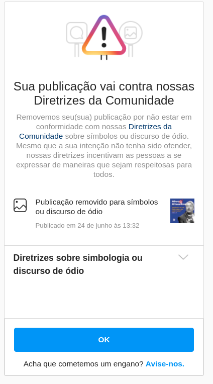 slpng_giants_pt's tweet photo. O INSTAGRAM ACABOU DE REMOVER O NOSSO POST QUE DENUNCIAVA O DISCURSO LGBTFÓBICO DO SIKÊRA JR!!!!!!!!!!!!!!!!!! https://t.co/QbsR8SYRM4
