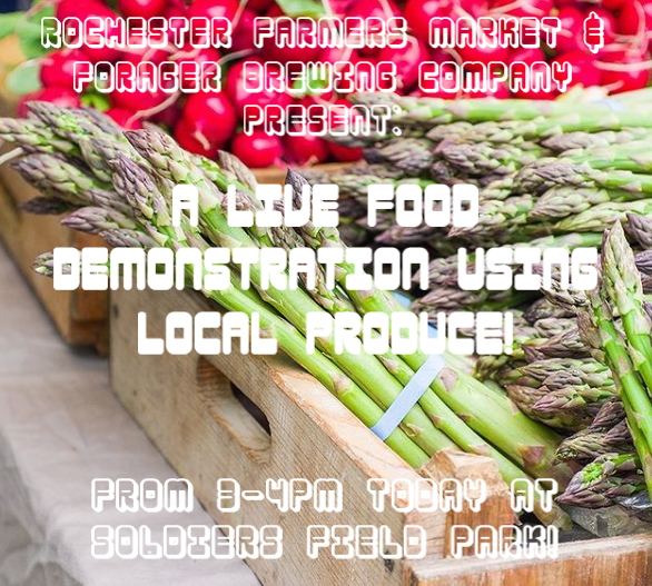 Rochesterfest's tweet photo. Join us with the Rochester Farmers Markets and Forager Brewery for a live food demonstration featuring hand-picked, local produce! Chefs from Forager Brewery will be making a delicious caprese salad! From 3-4PM at Soldiers Field Park!

https://t.co/YfMEPzkx2f

#rochesterfest2021 https://t.co/ufy5zZpIBN