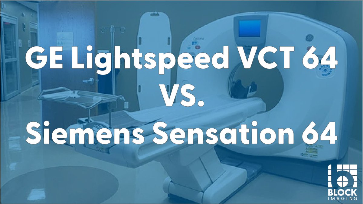 BlockImaging's tweet image. How do you choose between a GE Lightspeed VCT and the Siemens Sensation? We break down their differences, and further considerations to help you choose, here: bit.ly/3xkjSSL
#MedicalImaging #CT