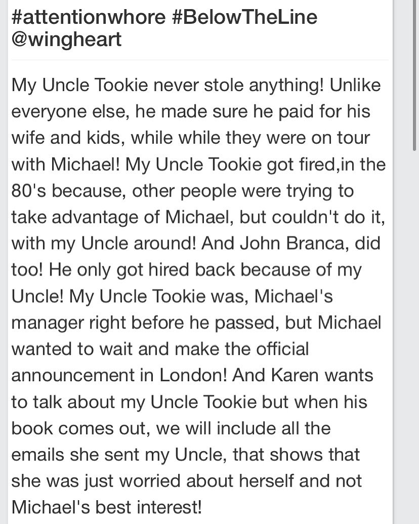 ShaySoDangerous's tweet photo. The MJ estate addressed the LIES of #KarenFaye back in 2014 .. Frank Dileos daughter and niece Addressed Karen’s lies in 2015.. every finger points at KAREN FAYE . So whose the LIAR ? Karen is #SonyPuppet https://t.co/OPv8Qz1uks