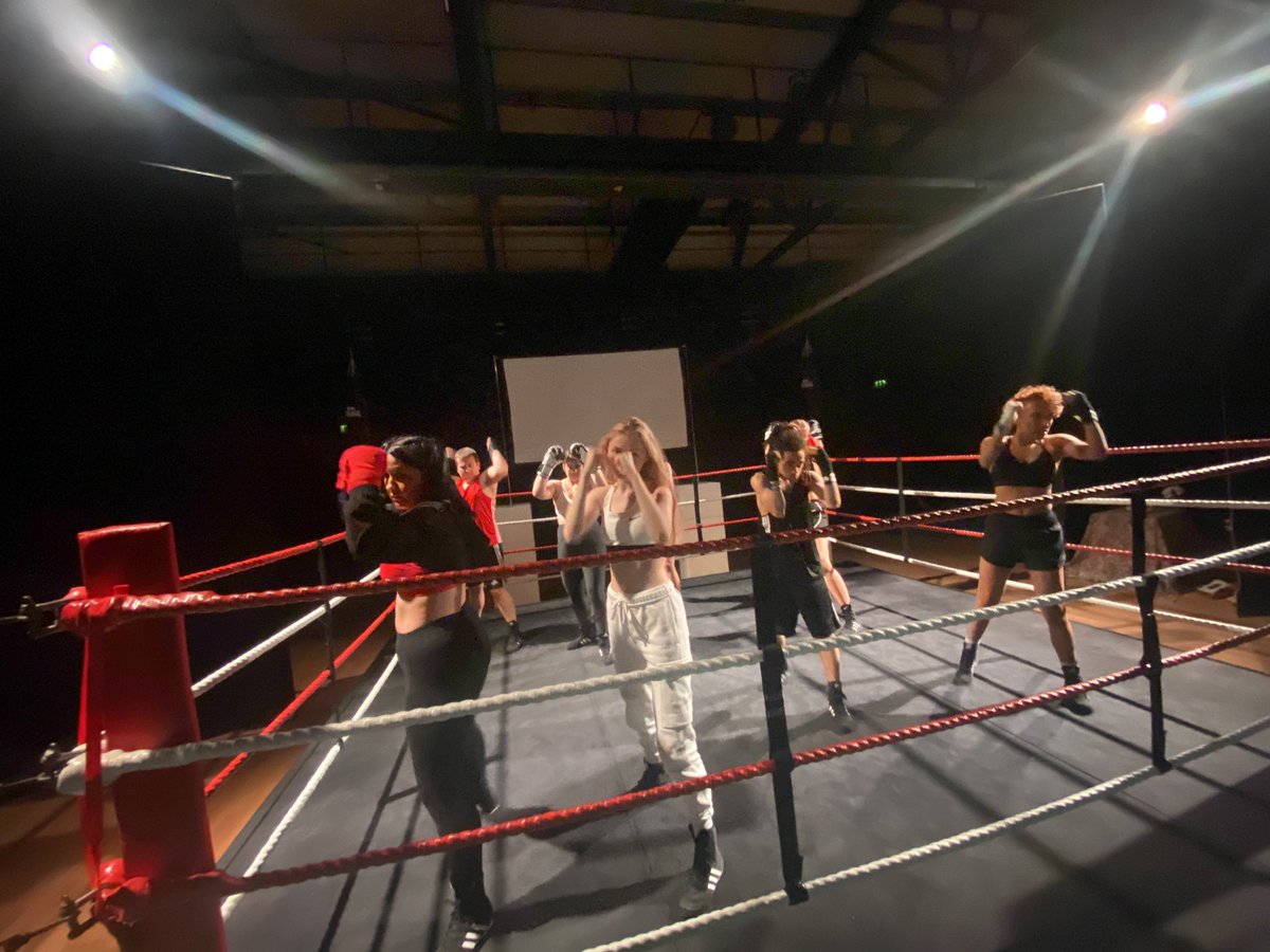 NexusEnsemble's tweet photo. A few rehearsal photos from the HND 1 show ‘A Boxer’s Brain’.

#aboxersbrain #show #thenexusensemble #actortraining #performingarts #nescotcollege https://t.co/vhoPAG4U1t