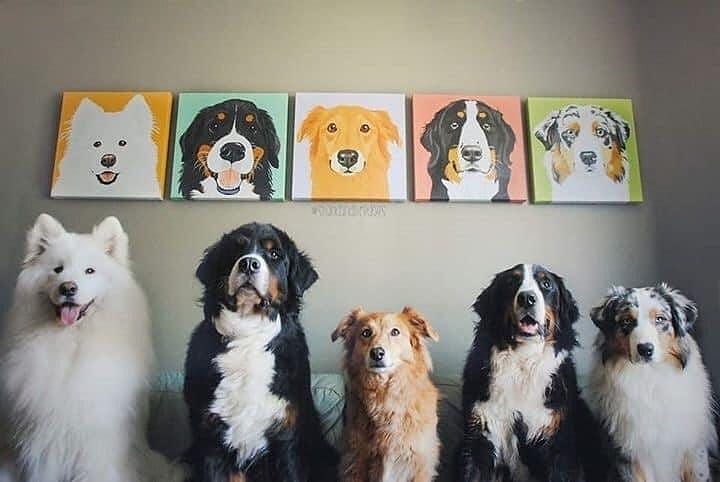 InstaPaint's tweet photo. A dog is the only thing on earth that loves you more than it loves itself 🐾 #ArtistOnTwitter #oilpainting #petportrait #petpainting #instapaint https://t.co/RYyT8KlOMm