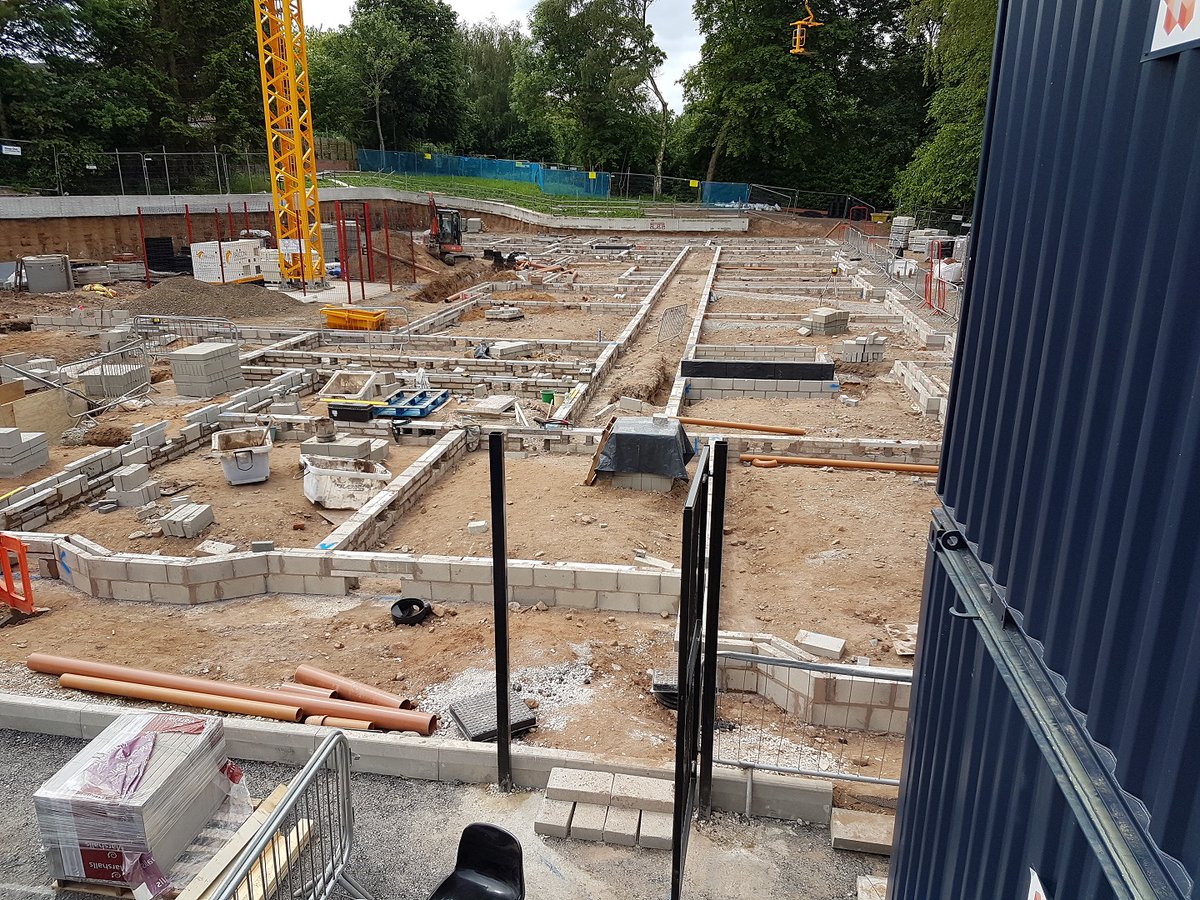 Site Progress! Our Newcare Wilmslow project is taking shape and almost ready for the first ground floor planks to be installed! #Newcare #Wilmslow #Architecture #StreetDesign #sdparchitects #Construction #Site