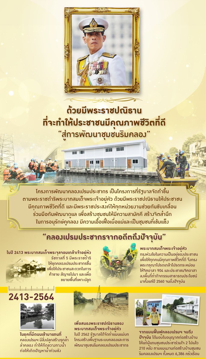 SMART_RTA's tweet photo. ด้วยมีพระราชปณิธานที่จะทําให้ประชาชนมีคุณภาพชีวิตที่ดี

“สู่การพัฒนาชุมชนริมคลอง”

โครงการพัฒนาคลองเปรมประชากร เป็นโครงการที่รัฐบาลจัดทําขึ้นตามพระราชดําริพระบาทสมเด็จพระเจ้าอยู่หัว ด้วยมีพระราชปณิธานให้ประชาชน มีคุณภาพชีวิตที่ดี...

https://t.co/xCxIqR8iXg

#พระมหากรุณาธิคุณ 💛 https://t.co/Z0SHFTsx2h