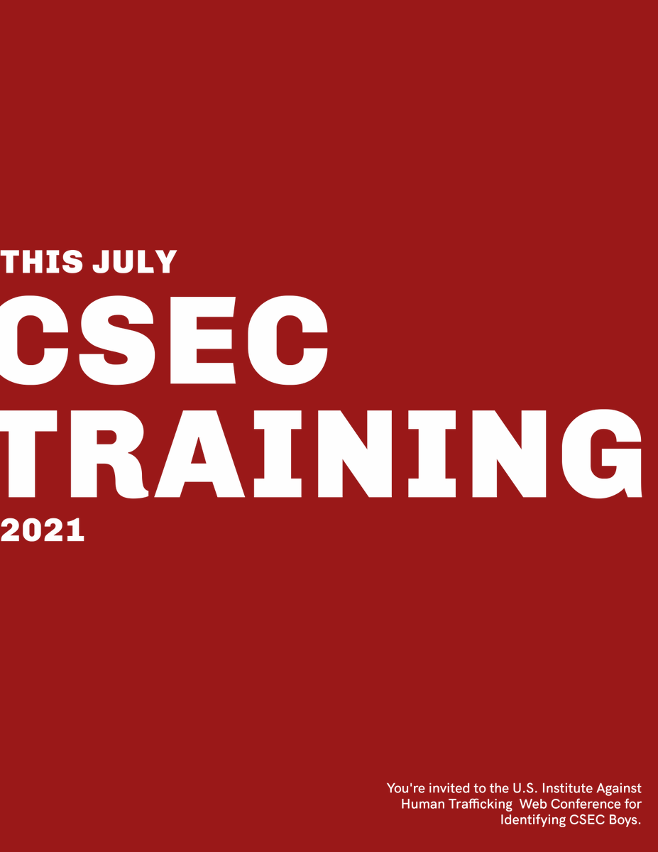 John Long, USIAHT Executive Director, will present an hour long presentation on indicators a child may be a victim of human trafficking and how to specifically identify minor male victims. Please join us! bit.ly/3h174Kh