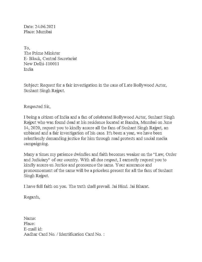 GHiwarkar's tweet photo. Letter To Our PMO
Download Image-Print-Fill All Detail With Ur Signature &amp; Send To Adrress &amp; whole Detail Mentioned in Pic

Also mail to our PMO
Also Tag Modi Ji and Tweet
And Text To Namo app &amp; PMO site and Send To PMO

We will try all the way to get Justice

SSRIANS pls suport https://t.co/W1SFgnWKwW