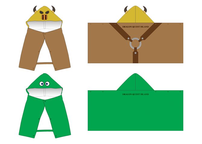 ドラゴンクエストアイランド　フードタオル　カンダタ&あらくれセット ドラクエアイランドのグッズのこのフードタオル、あらくれが