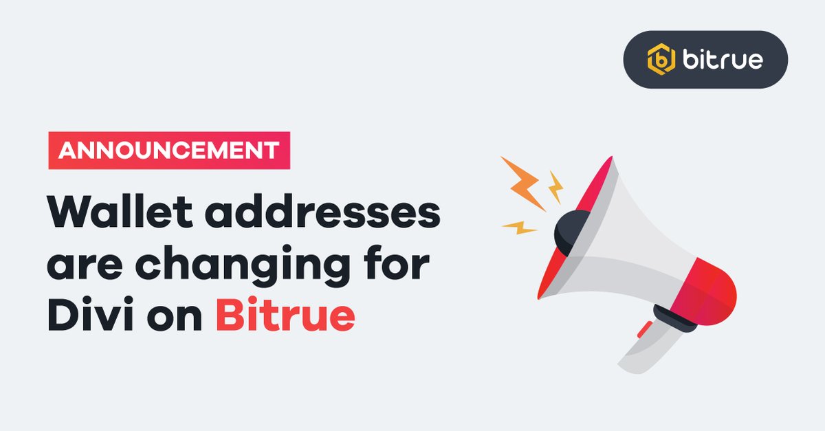 DiviProject's tweet photo. ICYMI: $DIVI Wallet addresses are changing on @BitrueOfficial this Sunday, June 28th.
For more information, visit the #DiviBlog
https://t.co/m6h4442XA2 https://t.co/wiqPHzvTsf