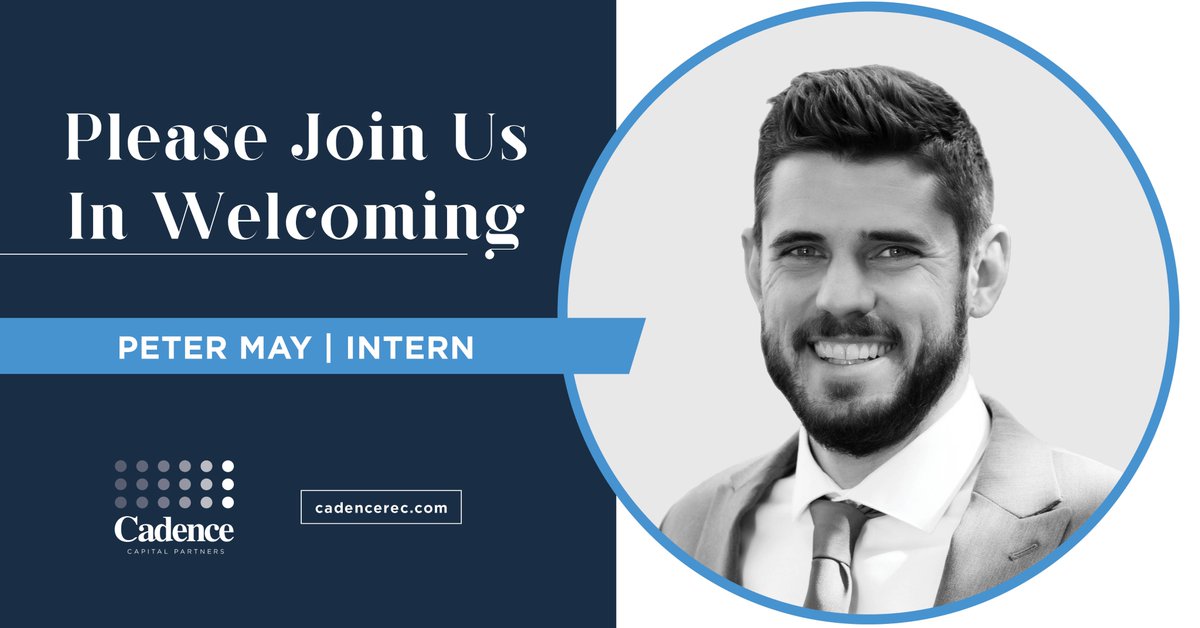 Cadence Capital Partners (@cadence_rec) on Twitter photo Welcome to the team! Peter is currently attending <a href="/UofDenver/">University of Denver</a> @MBAatDenver where he is pursuing his MBA in Real Estate Finance. His responsibilities will include conducting market research, developing marketing strategies, & assisting analysts with scoring / OMs. #Intern #Capital Welcome to the team! Peter is currently attending <a href="/UofDenver/">University of Denver</a> @MBAatDenver where he is pursuing his MBA in Real Estate Finance. His responsibilities will include conducting market research, developing marketing strategies, & assisting analysts with scoring / OMs. #Intern #Capital