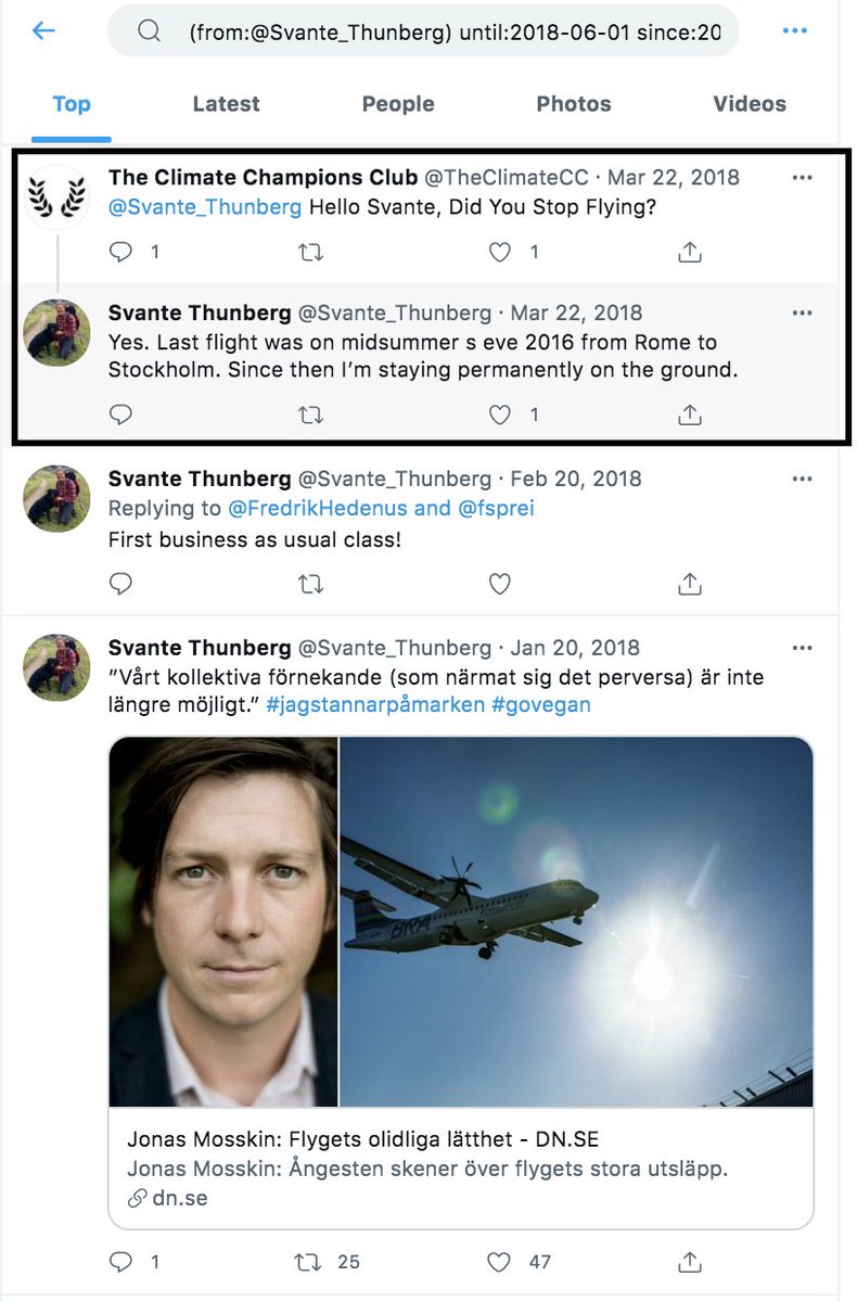 Svante's account is 2012. He doesn't tweet until 2018 see above. And he starts following only in 2018. Peter's angels account is at July 2017.CC send code to Svante on March 2018.This is how Svante got initiated by Peter and Kevin. First Climate Champions, also Angels 4 Greta: