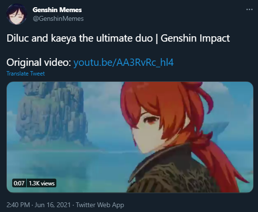 Genshin Impact Memes on Twitter