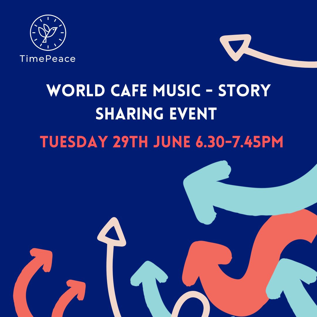 We look forward to our World Cafe Music event where we will be sharing stories about music from our countries! 🌍 🎶 

Join us this Tuesday 29th June between 6.30-7.45pm to share a story or to listen to others! 🙌 

Sign up here: bit.ly/WorldCafeMusic…

#community #refugees