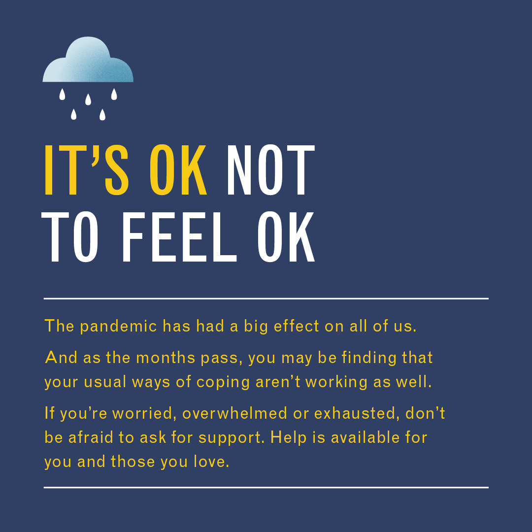 ORpoisoncenter's tweet photo. The pandemic has had a big effect on all of us. It's OK not to feel OK. #OregonForward https://t.co/deNZtbIjWR