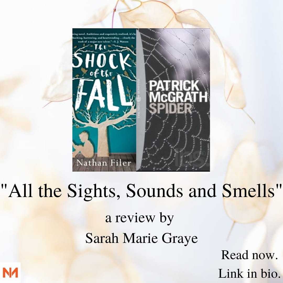 theAntonymmag's tweet photo. Read @SarahMarieGraye's review, of @nathanfiler's The Shock of the Fall and @PMcGrathNovels' Spider, "All the Sights, Sounds and Smells".
https://t.co/lQhbCKI9td
#theantonym_ #antonymmag #webzine #bookworm #spider #theshockofthefall #bookreview #booksonmentalhealth #bibliophile https://t.co/kX0qe7PAwj
